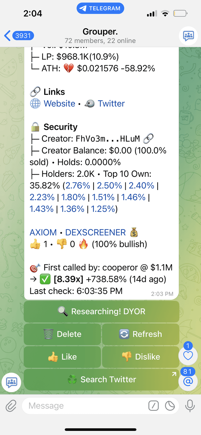 Security Checks & Sentiment